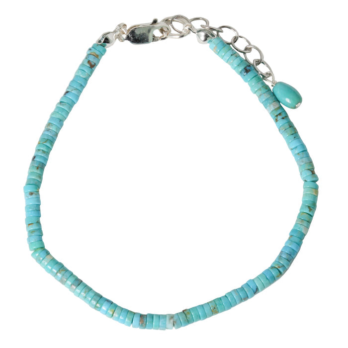 3mm Heishi Turquoise Bracelet