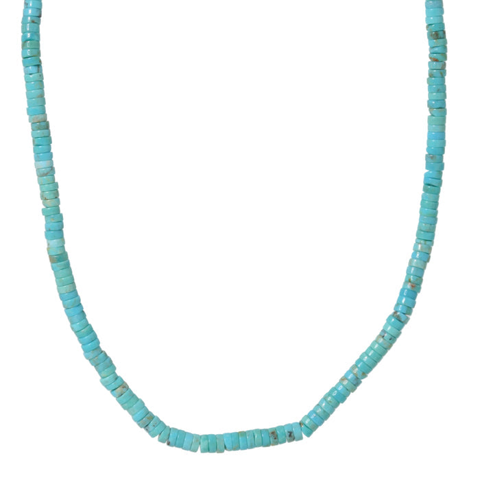 3mm Heishi Turquoise Necklace