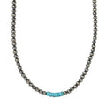 3mm Navajo Pearl + Blue Heishi Turquoise Necklace