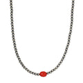 3mm Navajo Pearl + Coral Necklace