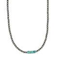 3mm Navajo Pearl + Stacked Turquoise Necklace