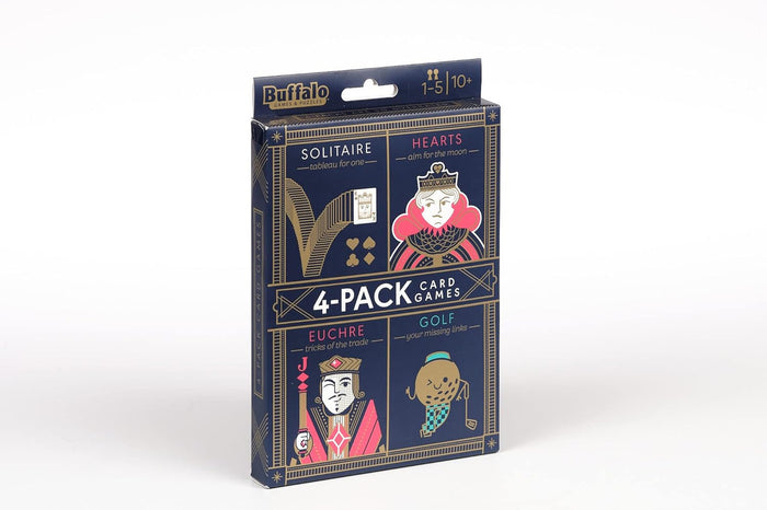 4 Pack Card Game: 4pk: Euchre, Hearts, Solitaire, Golf