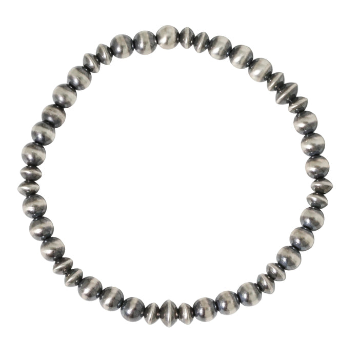 5mm Navajo Pearl Round + Saucer Bracelet