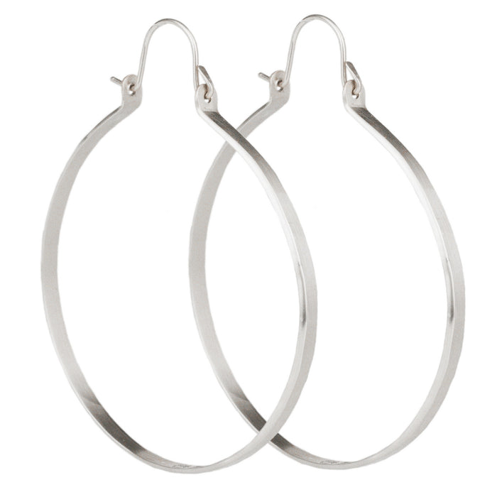 6” Sterling Silver Hoops-Glacier Lily