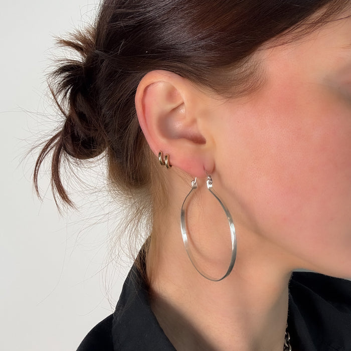 6” Sterling Silver Hoop Earrings