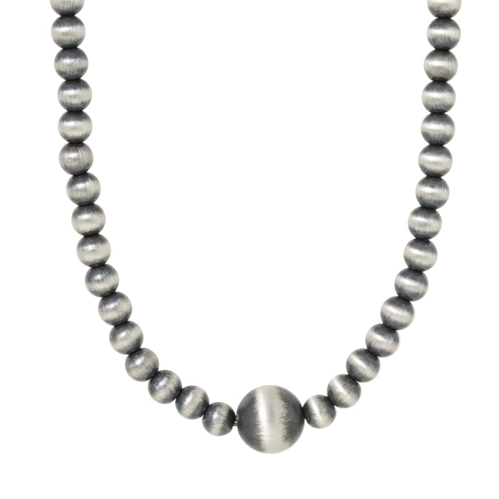 6mm Navajo Pearl Necklace with 12mm Pearl-Southwest