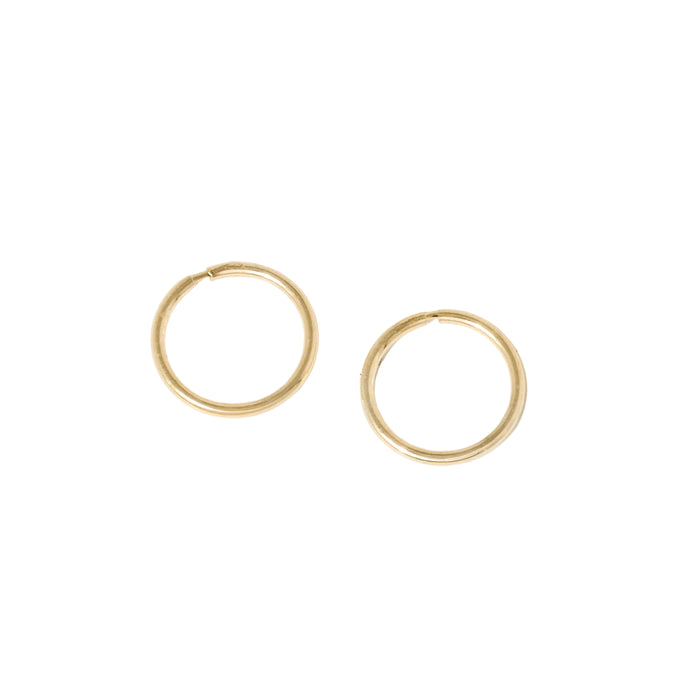 8mm 18k Endless Hoop Earrings