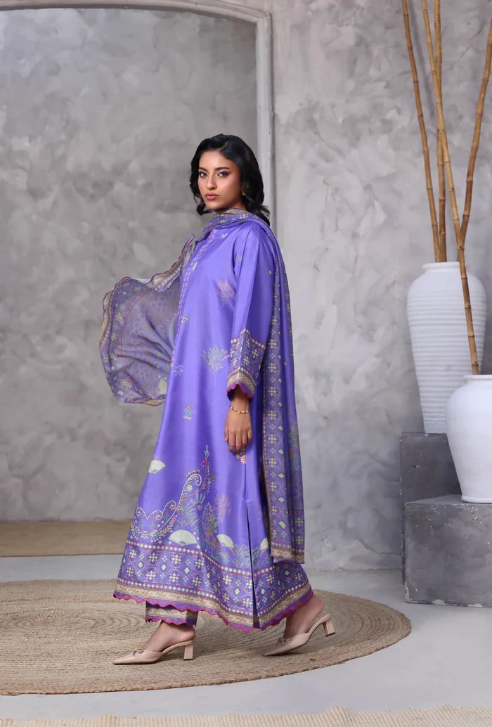 Ak by Amna Khan - Glaze Three Piece Raw Silk