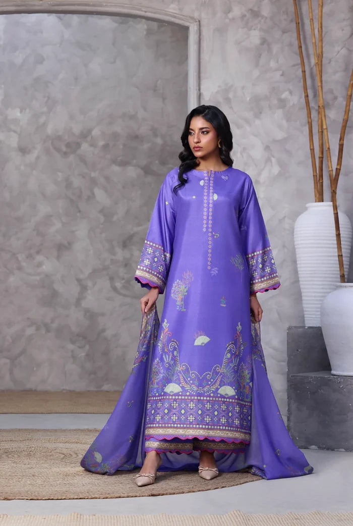 Ak by Amna Khan - Glaze Three Piece Raw Silk