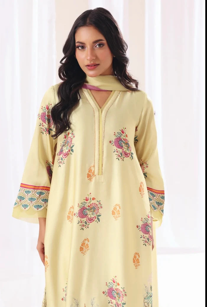 Ak by Amna Khan - Lina Three Piece Charmeuse Silk