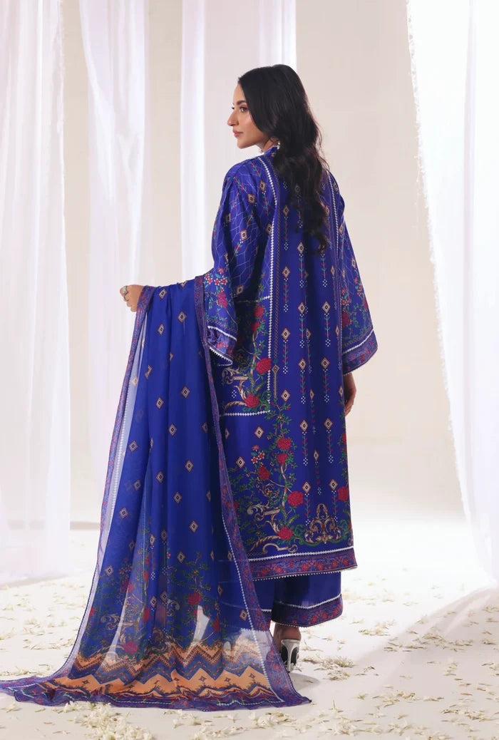 Ak by Amna Khan - Neel Three Piece Charmeuse Silk