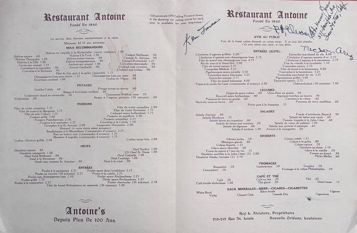 Antoine's Centennial 1840-1940
