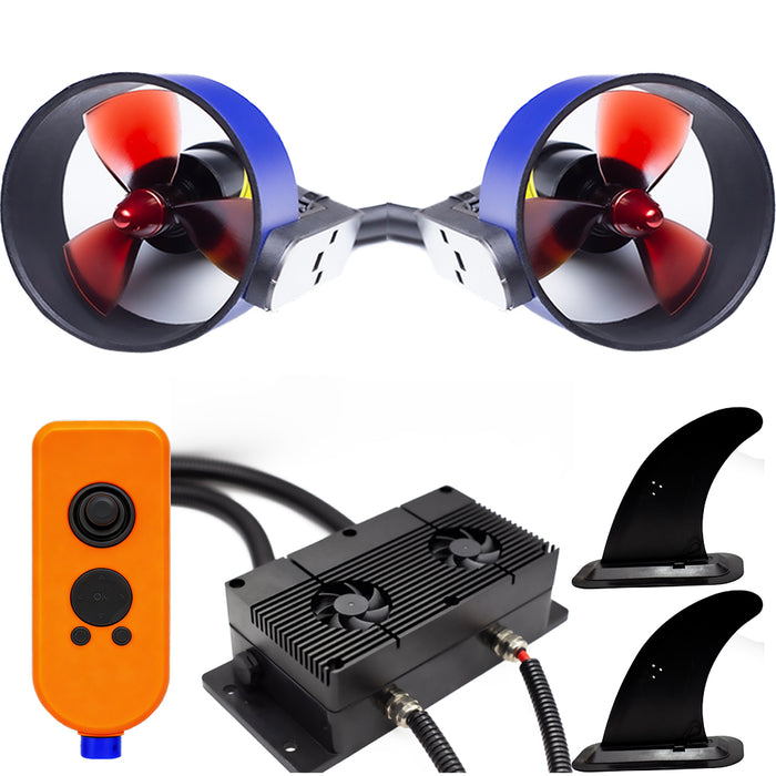APISQUEEN U5 Underwater Thruster Two Set 12V/24V 30lbs Thrust for Inflatable Boats/Kayaks etc.