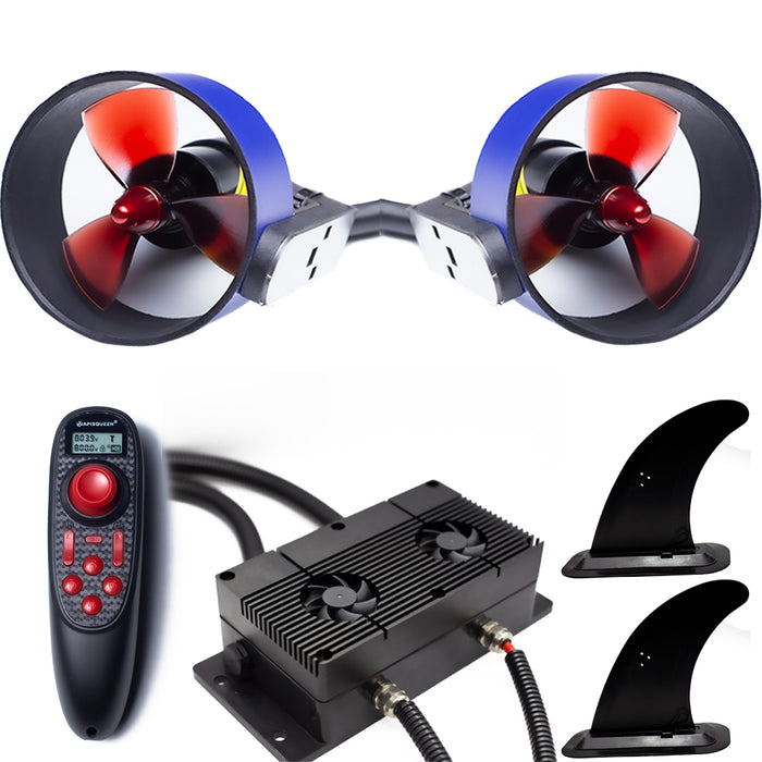 APISQUEEN U5 Underwater Thruster Two Set 12V/24V 30lbs Thrust for Inflatable Boats/Kayaks etc.