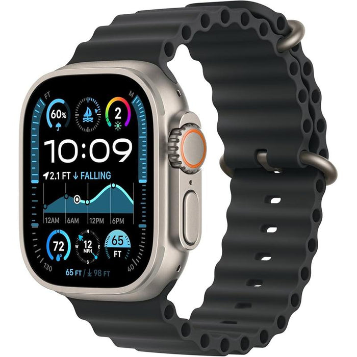 Apple Watch Original 49-mm Ocean Band One Size Black - Premium Refurbished