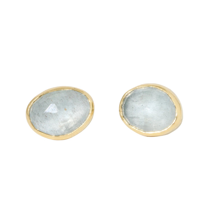 Aquamarine Sister Stud Earrings