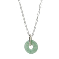 Aventurine Circle Necklace-Chemistry Jewelry