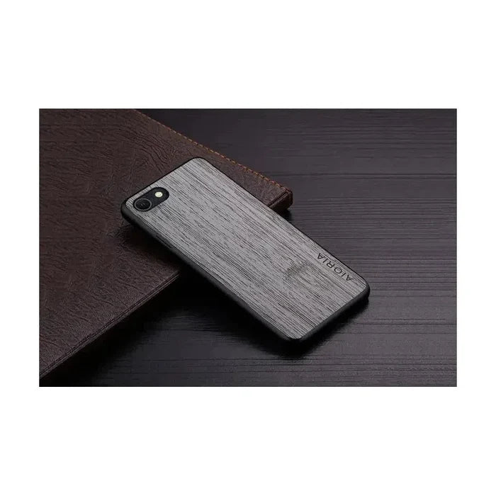 Bamboo Wood Pattern Case For iPhone SE - Light Grey