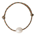 Baroque Pearl on Desert Camo Paracord Bracelet