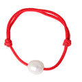 Baroque Pearl Red Paracord Bracelet