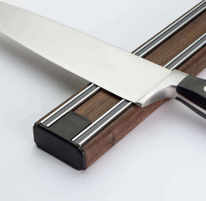 Barre aimantée surpuissante Bisbell Bisichef 50cm en bois - Noyer