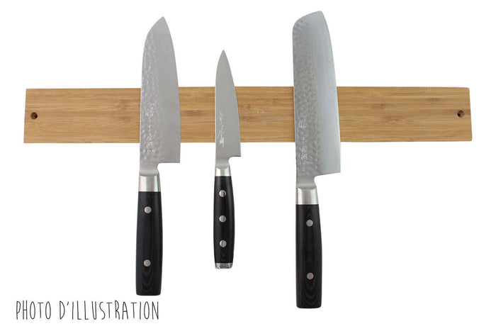 Barre aimantée Yaxell 45cm en bambou - Naturel