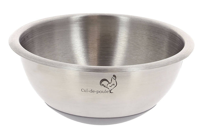 Bassine patissière demi sphère De Buyer Cul-de-Poule inox revêtement silicone - 16cm