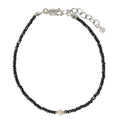 Black Spinel + Pearl Bracelet