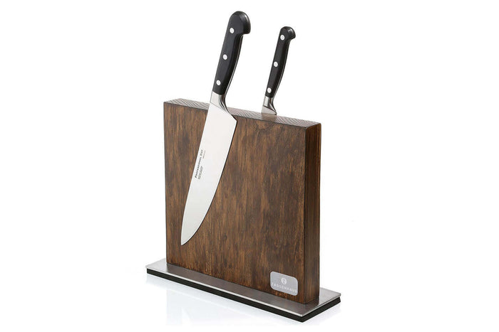 Bloc magnétique Zassenhaus en bois pour 10 couteaux de cuisine - Frêne