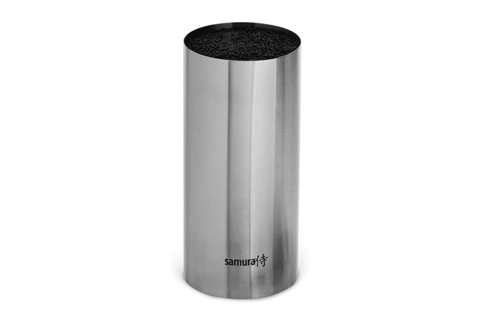 Bloc universel vide fibres Samura pour couteaux de cuisine - Inox
