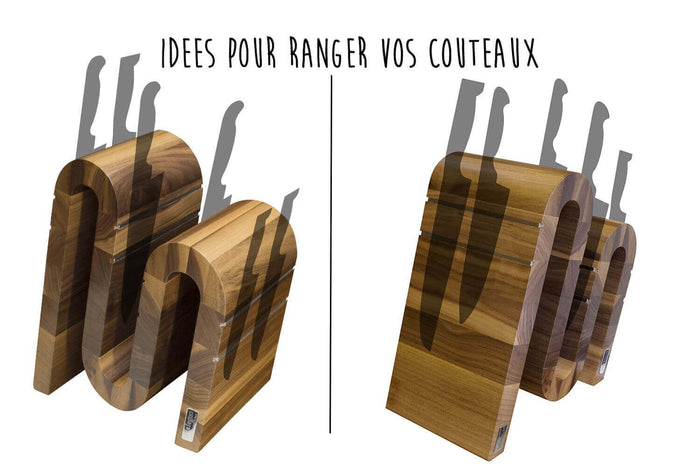 Bloc vide Artelegno Grand Prix Chicane S pour 9 couteaux de cuisine - Noyer