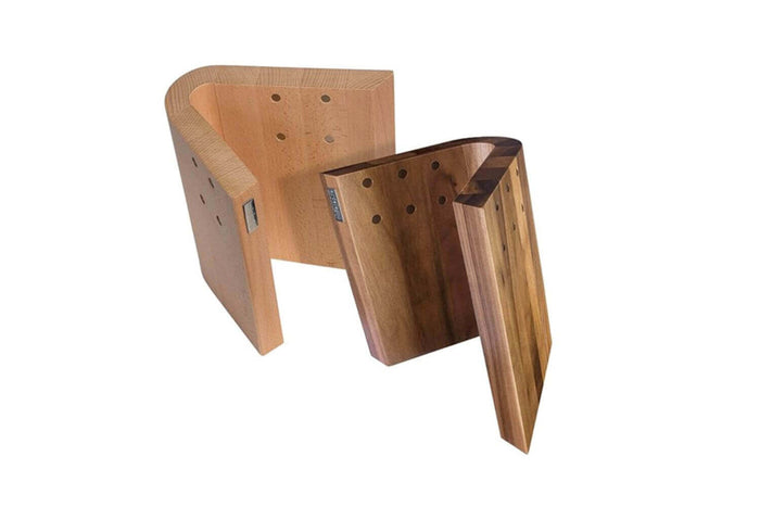 Bloc vide Artelegno Grand Prix Curve pour 10 couteaux de cuisine