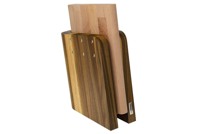 Bloc vide Artelegno Grand Prix pour 6 couteaux de cuisine + 1 planche à découper - Noyer