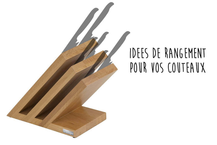 Bloc vide Artelegno Venezia pour 6 couteaux de cuisine - Hêtre