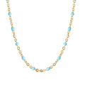 Blue Enamel Dot Necklace-Chemistry Jewelry