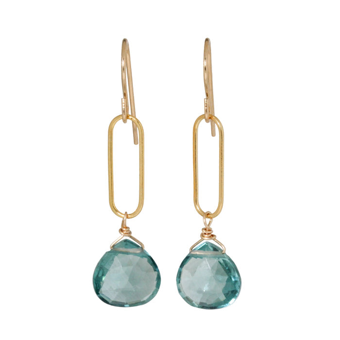 Blue Topaz Link Earring
