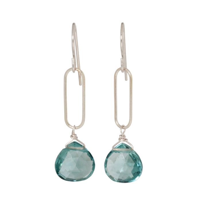 Blue Topaz Link Earring