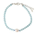 Blue Topaz + Pearl Bracelet