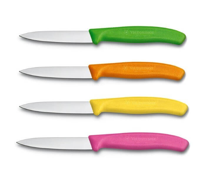 Boite de 20 couteaux d'office Victorinox SwissClassic multicolores lames droites 8cm