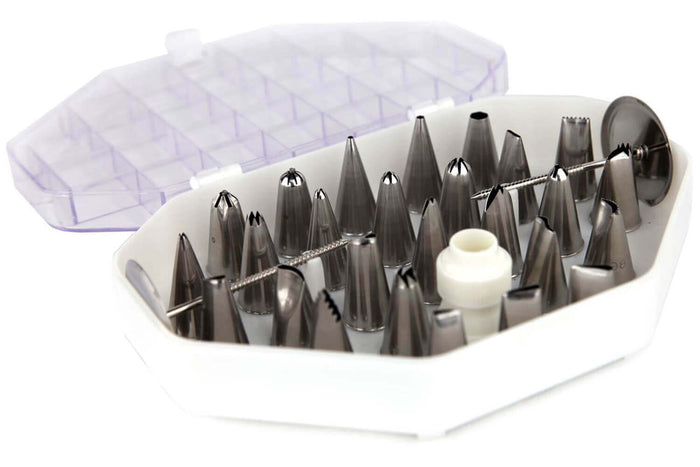 Boîte de douilles en acier inoxydable pour décors fins - 26 ou 52 douilles - 26
