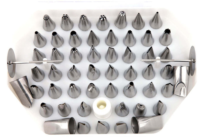 Boîte de douilles en acier inoxydable pour décors fins - 26 ou 52 douilles - 52