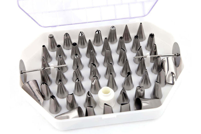 Boîte de douilles en acier inoxydable pour décors fins - 26 ou 52 douilles - 52
