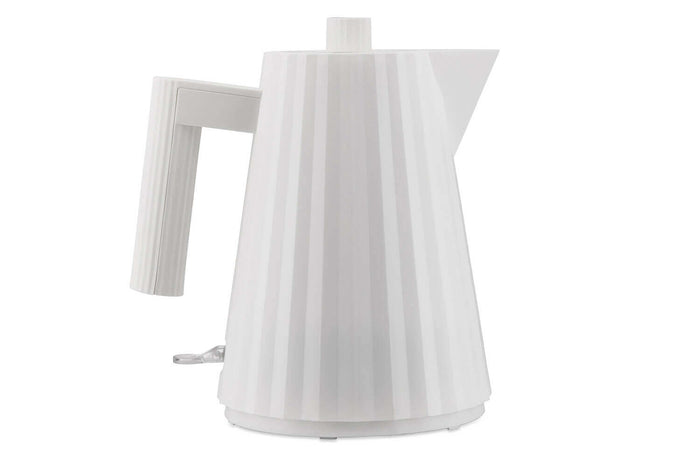 Bouilloire électrique Alessi Plissé blanche design par Michele De Lucchi - 1 L