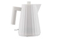 Bouilloire électrique Alessi Plissé blanche design par Michele De Lucchi - 1 L