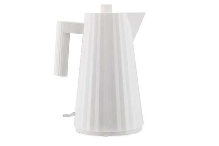 Bouilloire électrique Alessi Plissé blanche design par Michele De Lucchi - 1,7 L