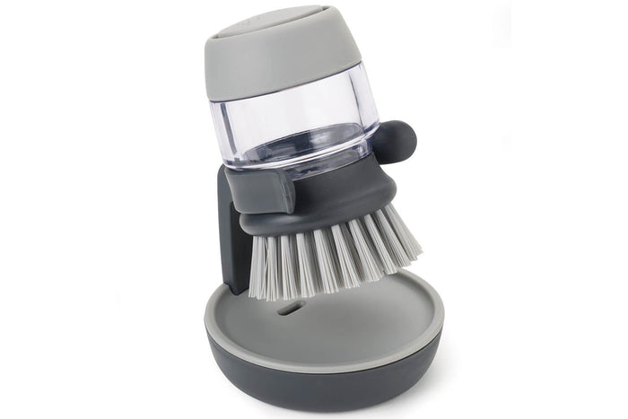 Brosse à vaisselle Joseph Joseph Palm Scrub avec réservoir - Gris