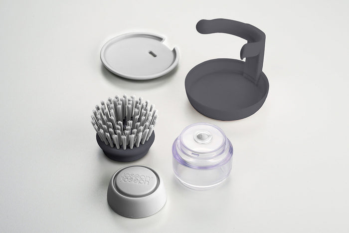 Brosse à vaisselle Joseph Joseph Palm Scrub avec réservoir - Gris