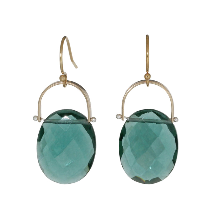 Burnet Green Quartz Earrings