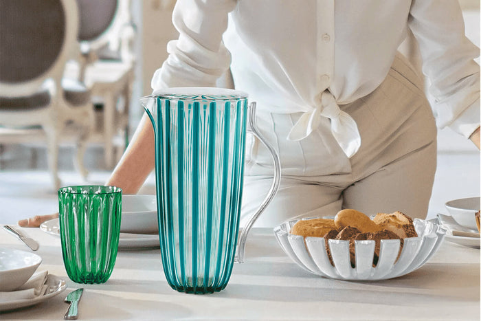 Carafe Guzzini Dolcevita en polymère biosourcé - Turquoise