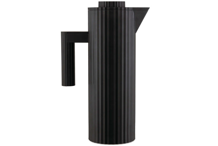 Carafe isotherme Alessi Plissé 1L double paroi design par Michele De Lucchi - Noir